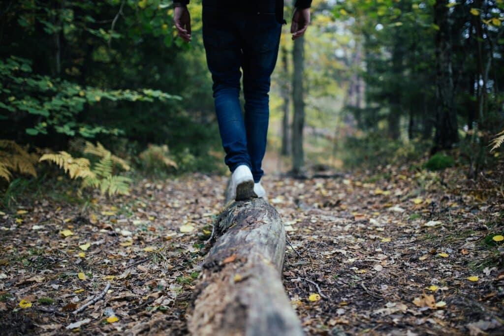 Walking_on_a_log_in_the_forest_maintaining_balance